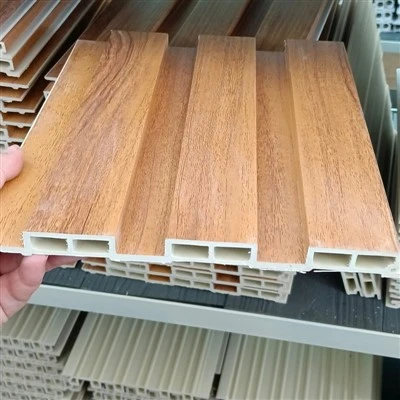 WPC Fluted Grille Wall Panel 3D Wood Grain Interior Wall Cladding